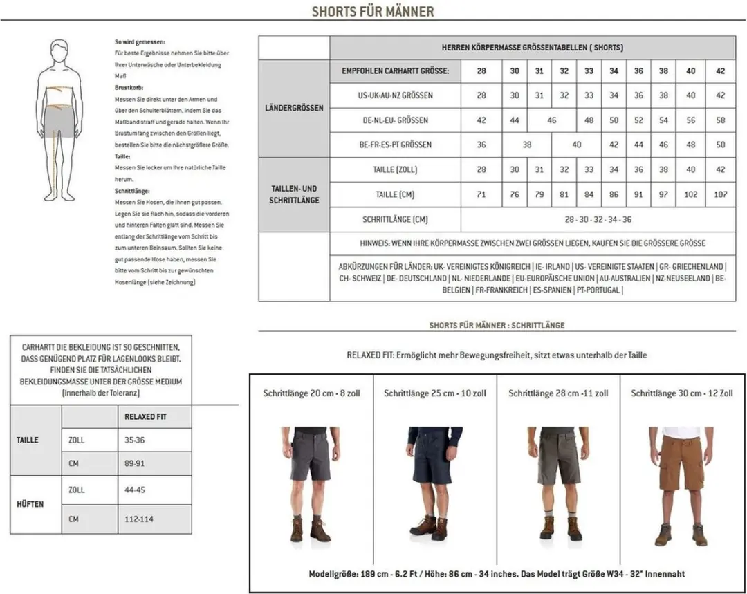 Carhartt Ripstop Cargo Shorts - Zwart 33