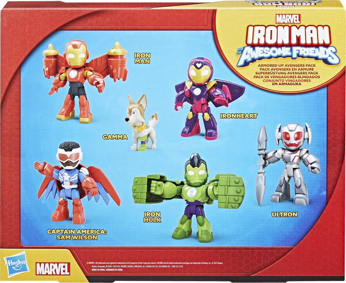 Hasbro Marvel Iron Man & Friends actiefiguren - 6-delige set - Vanaf 3 jaar