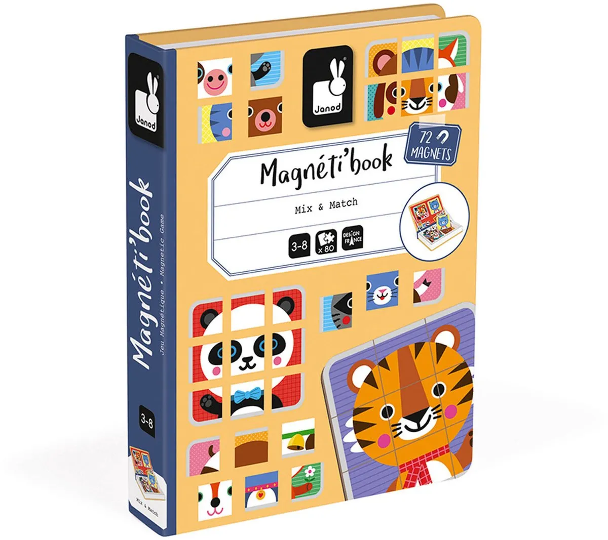 Janod Magnetibook Mix & Match - 72 Magneten + 8 Kaarten