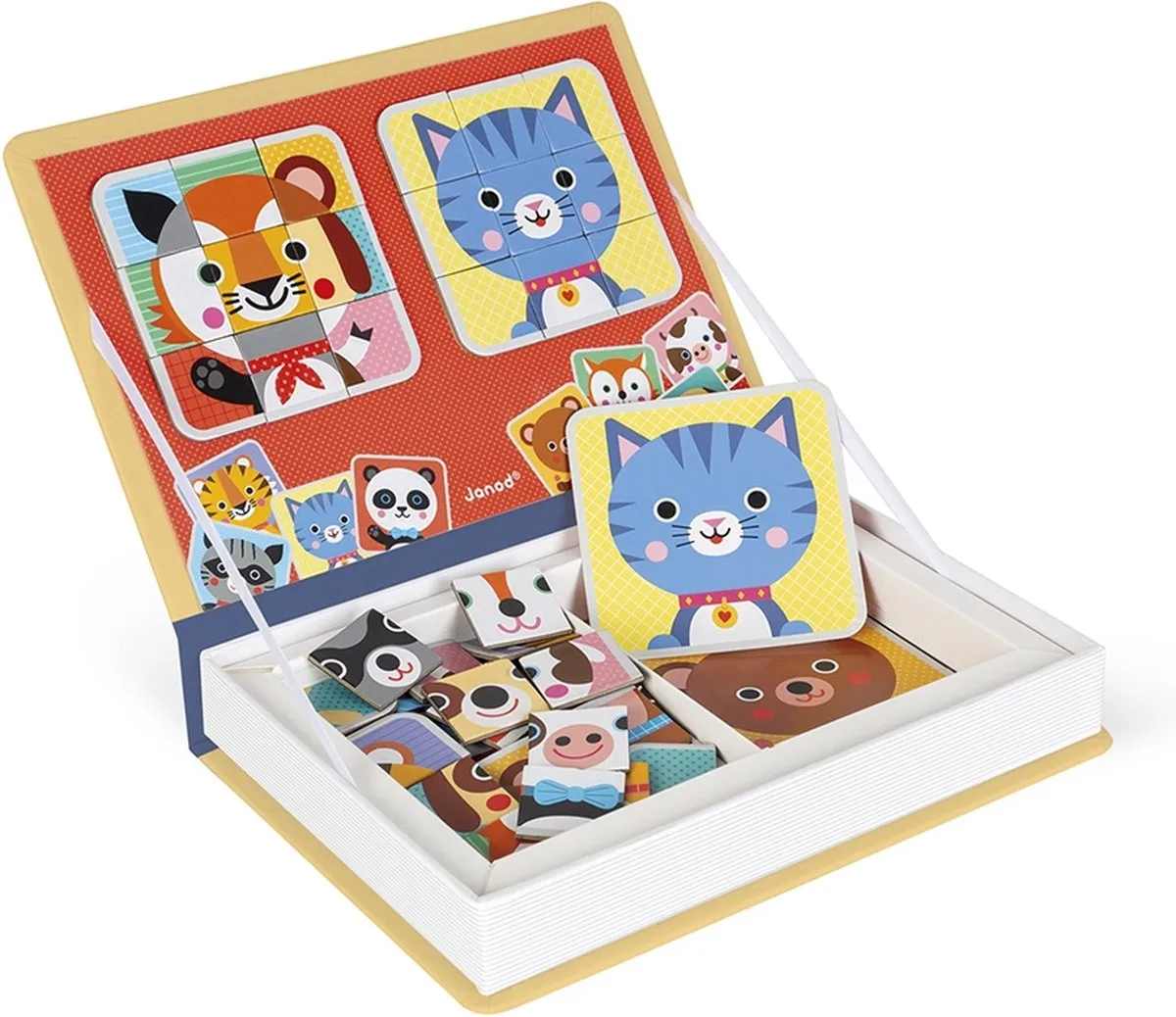 Janod Magnetibook Mix & Match - 72 Magneten + 8 Kaarten