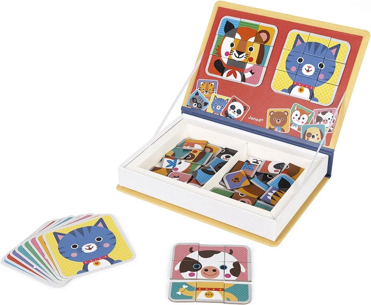 Janod Magnetibook Mix & Match - 72 Magneten + 8 Kaarten