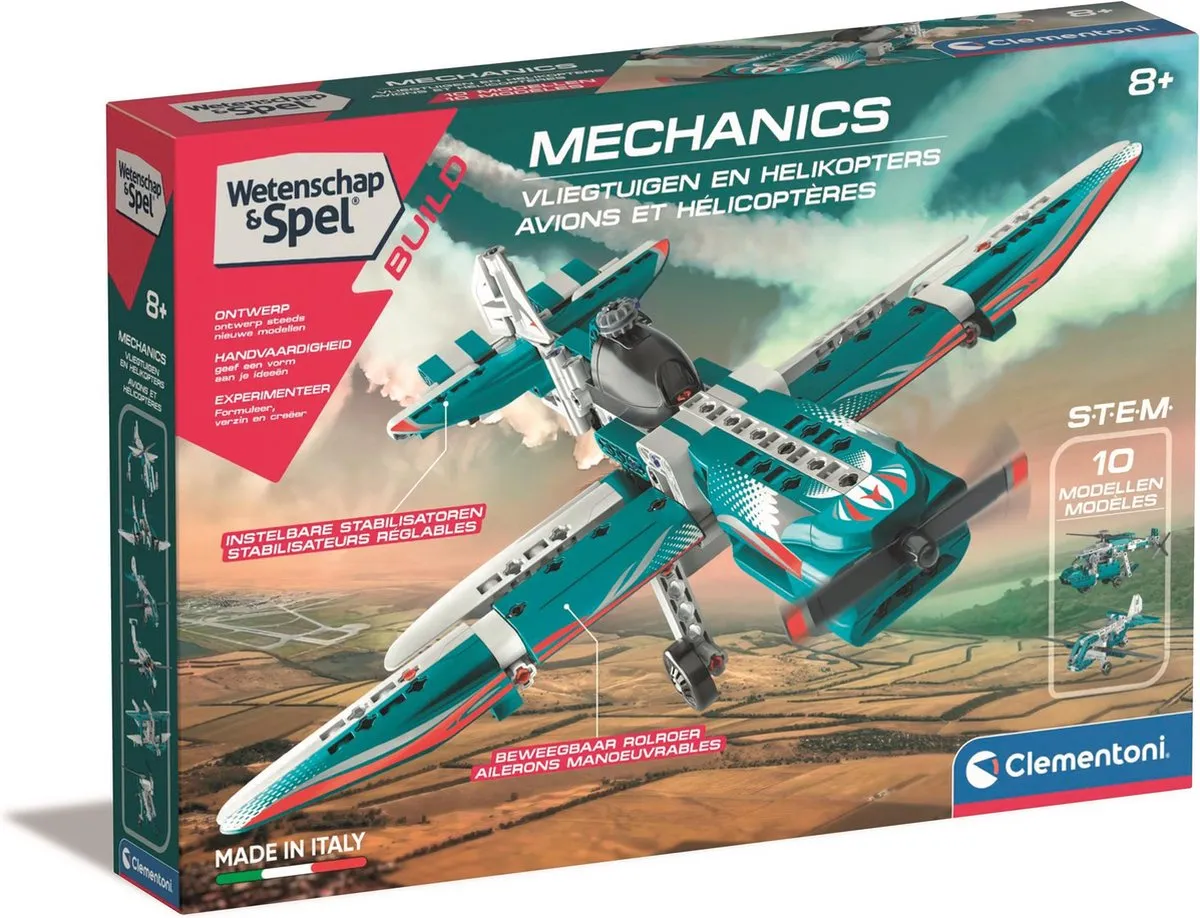 Clementoni Wetenschap & Spel Mechanica Vliegtuigen en Helikopters