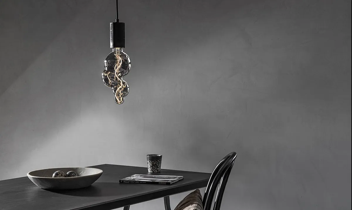 Calex Alicante XXL Titanium E27 LED - 4W Warm Wit Rookglas
