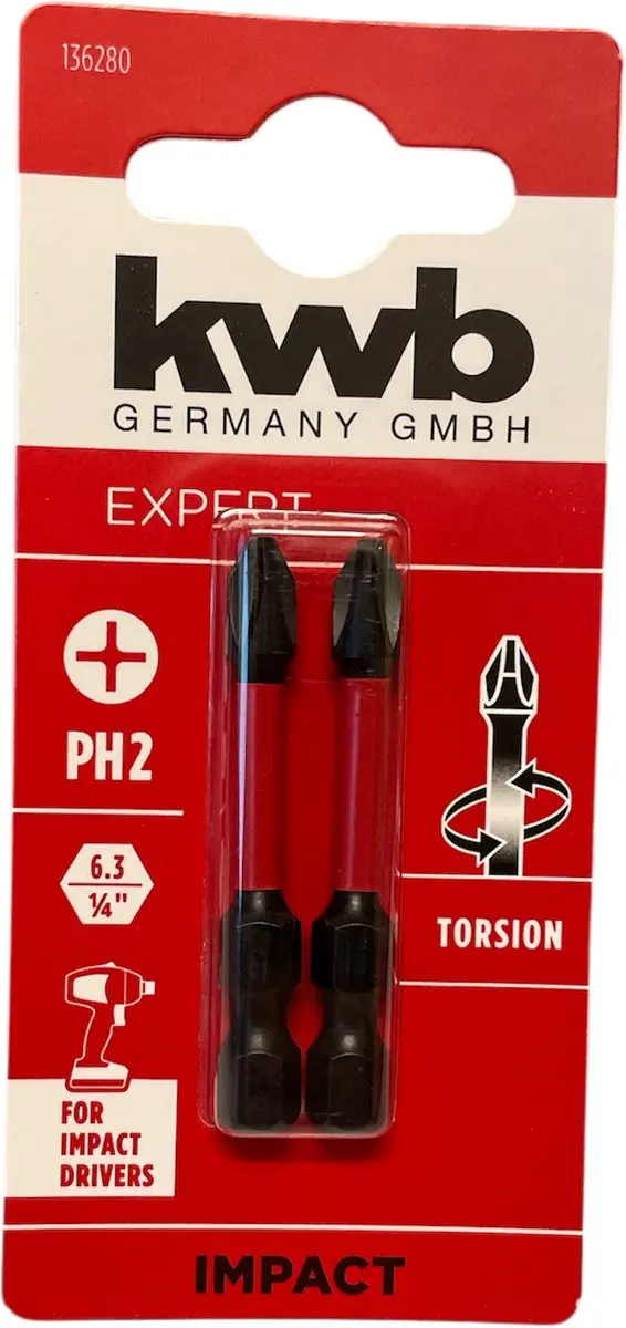 KWB 2 Torsion Bitjes PH2 50mm