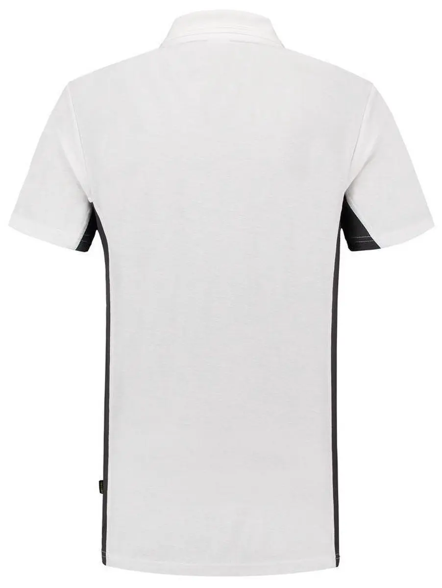 Tricorp Poloshirt Bicolor Borstzak - Maat S Wit/Donkergrijs