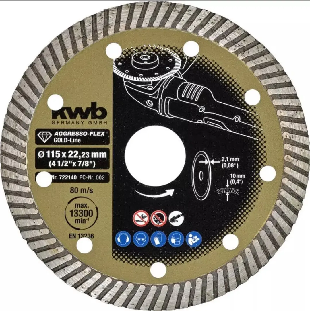 KWB Aggressoflex Diamantdoorslijpschijf Gold Line 722140