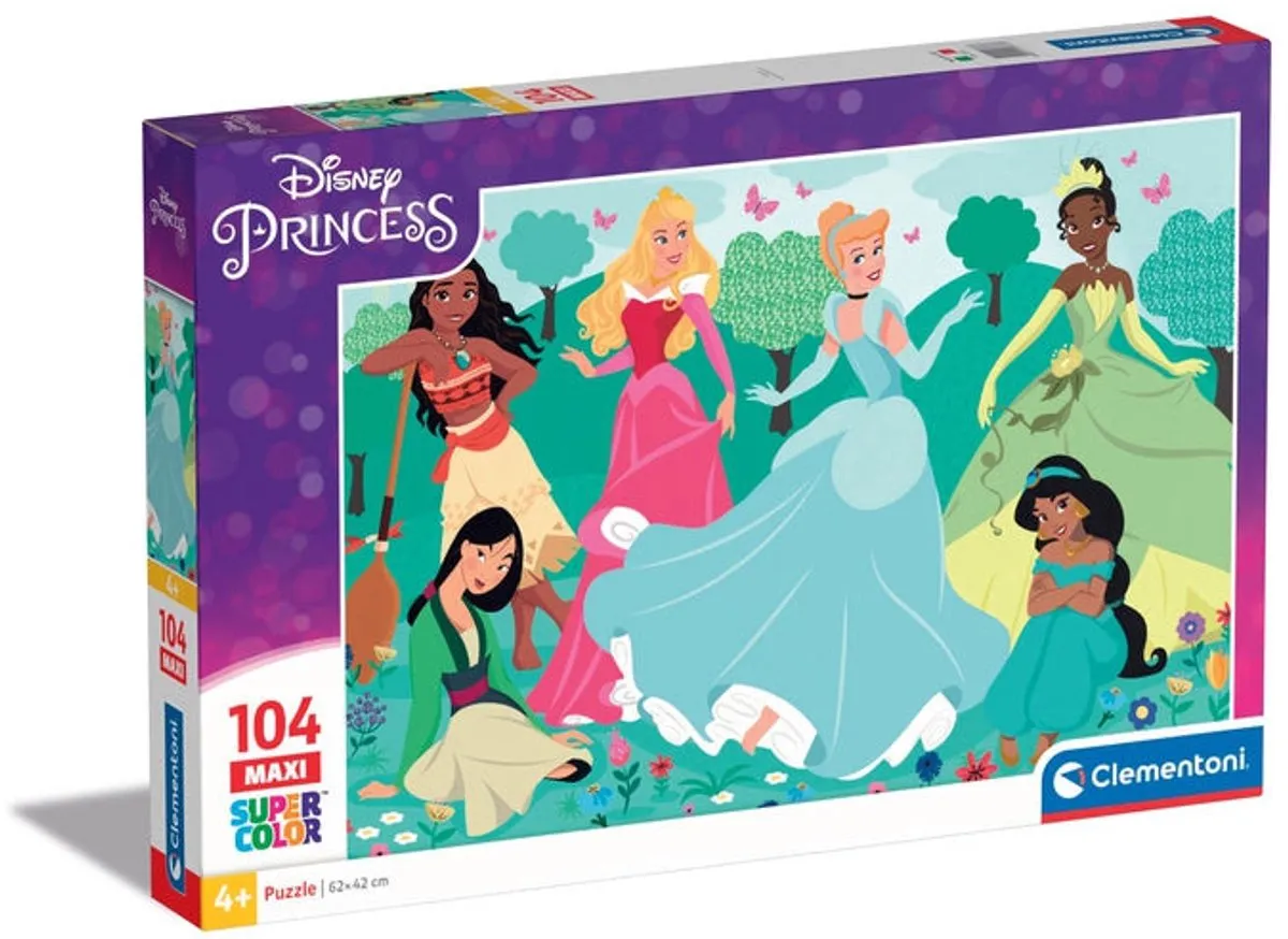 Clementoni Maxi Puzzel 104 Stuks Disney Prinses - Multicolor