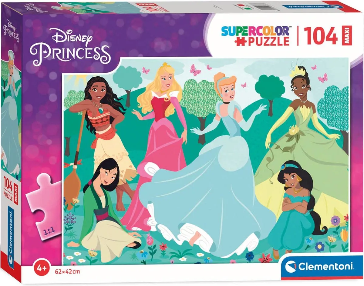 Clementoni Maxi Puzzel 104 Stuks Disney Prinses - Multicolor