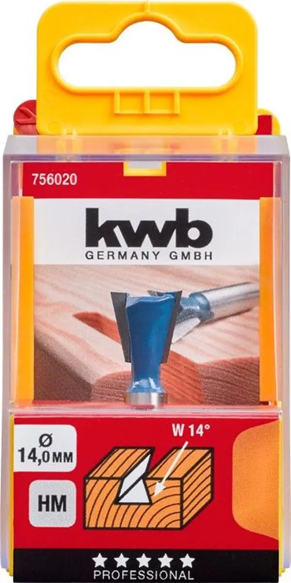KWB Profielfrees Zwaluwstaart 14mm