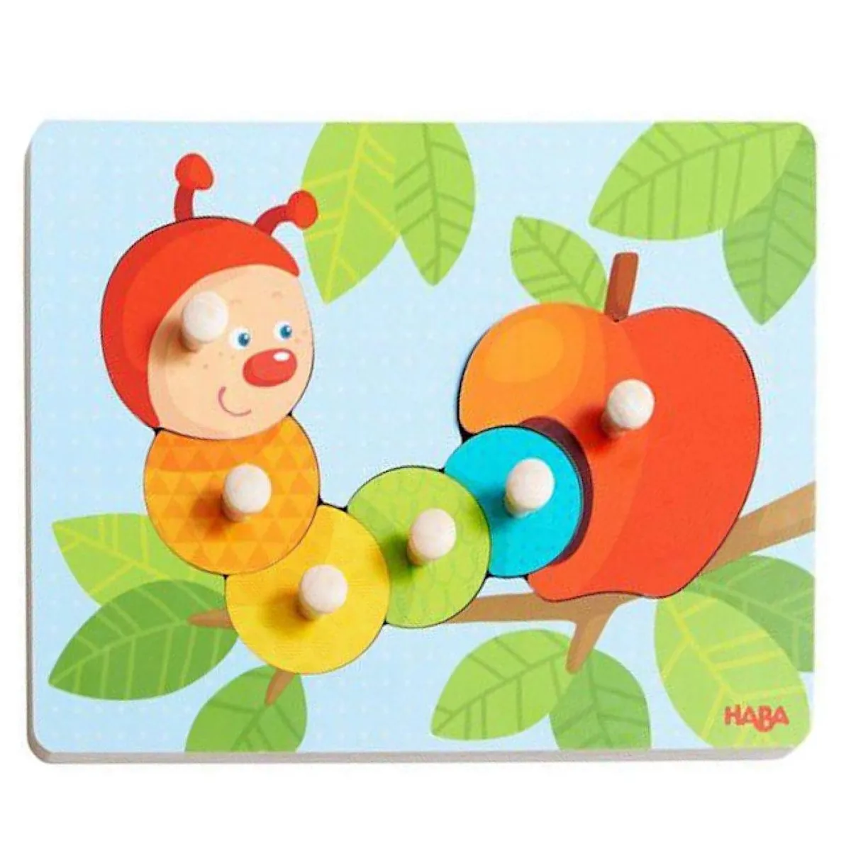 HABA Inlegpuzzel Rups Mina 6-delig
