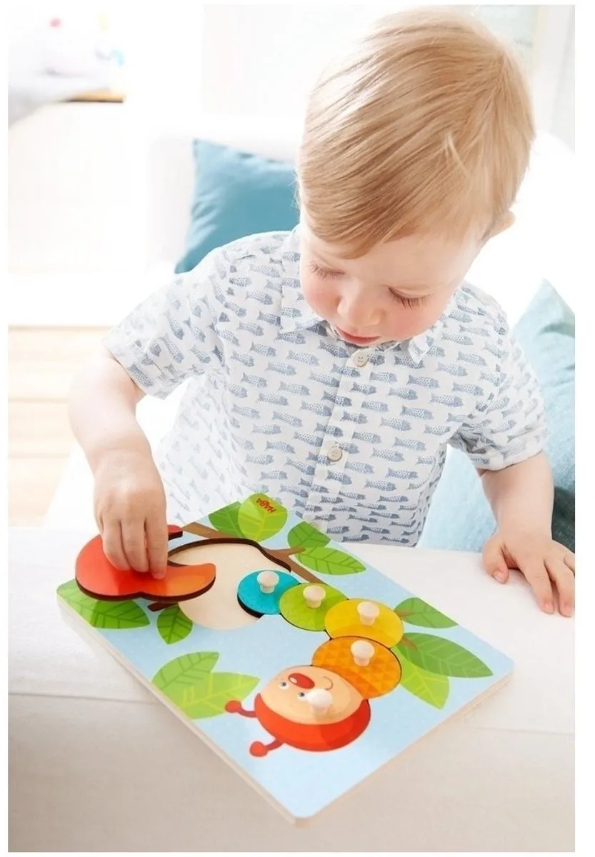 HABA Inlegpuzzel Rups Mina 6-delig - Multicolor