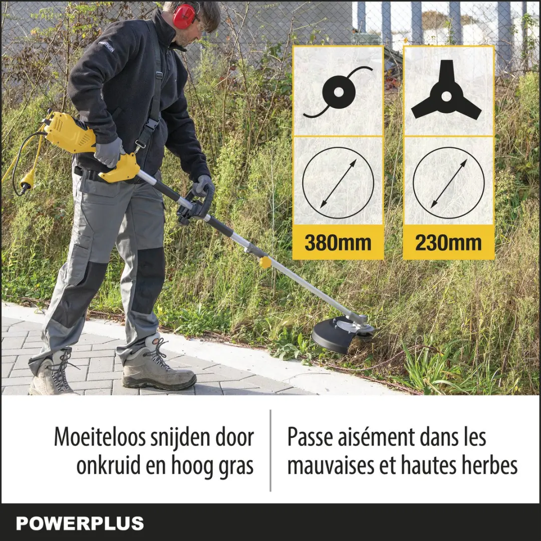 Powerplus POWXG30405 Elektrische Bosmaaier 38cm - 1000W