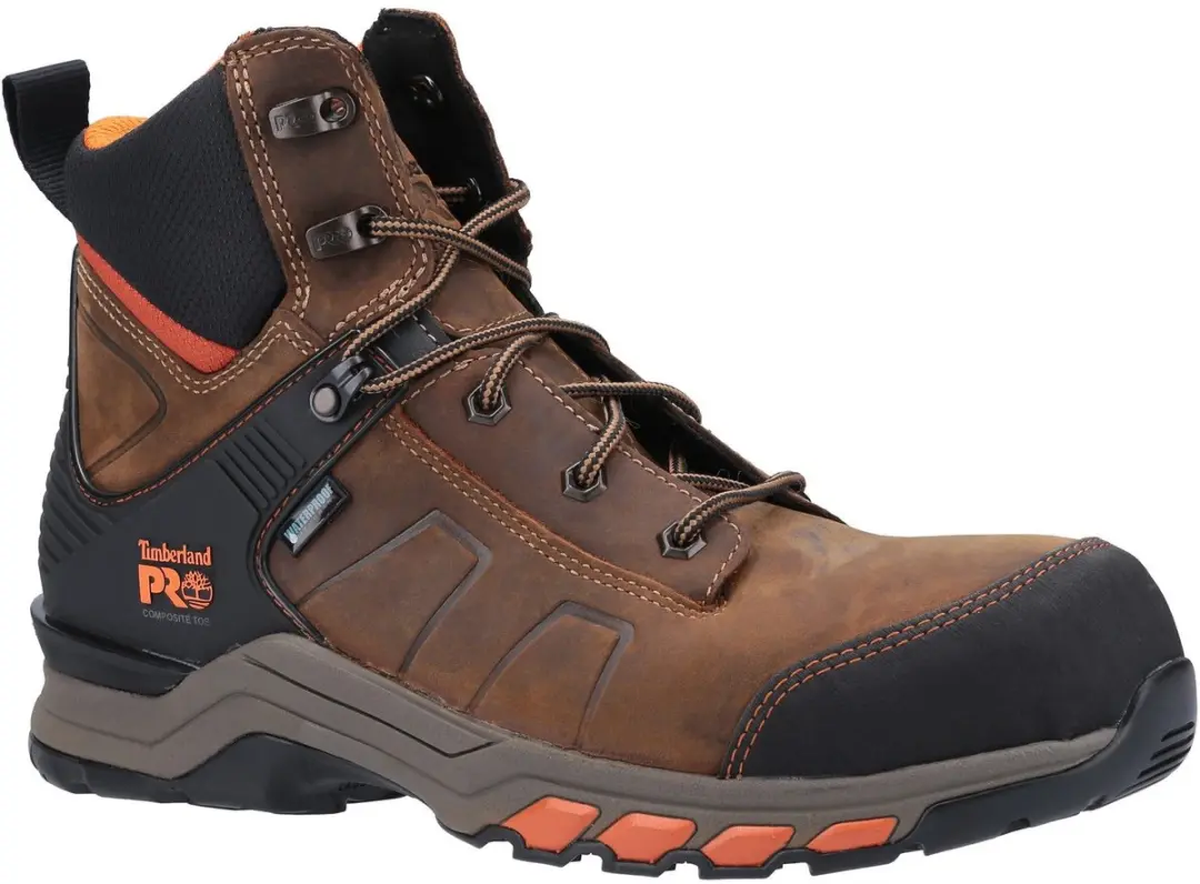 Timberland Pro Hypercharge Leer S3 - Bruin/Geel - Maat 42