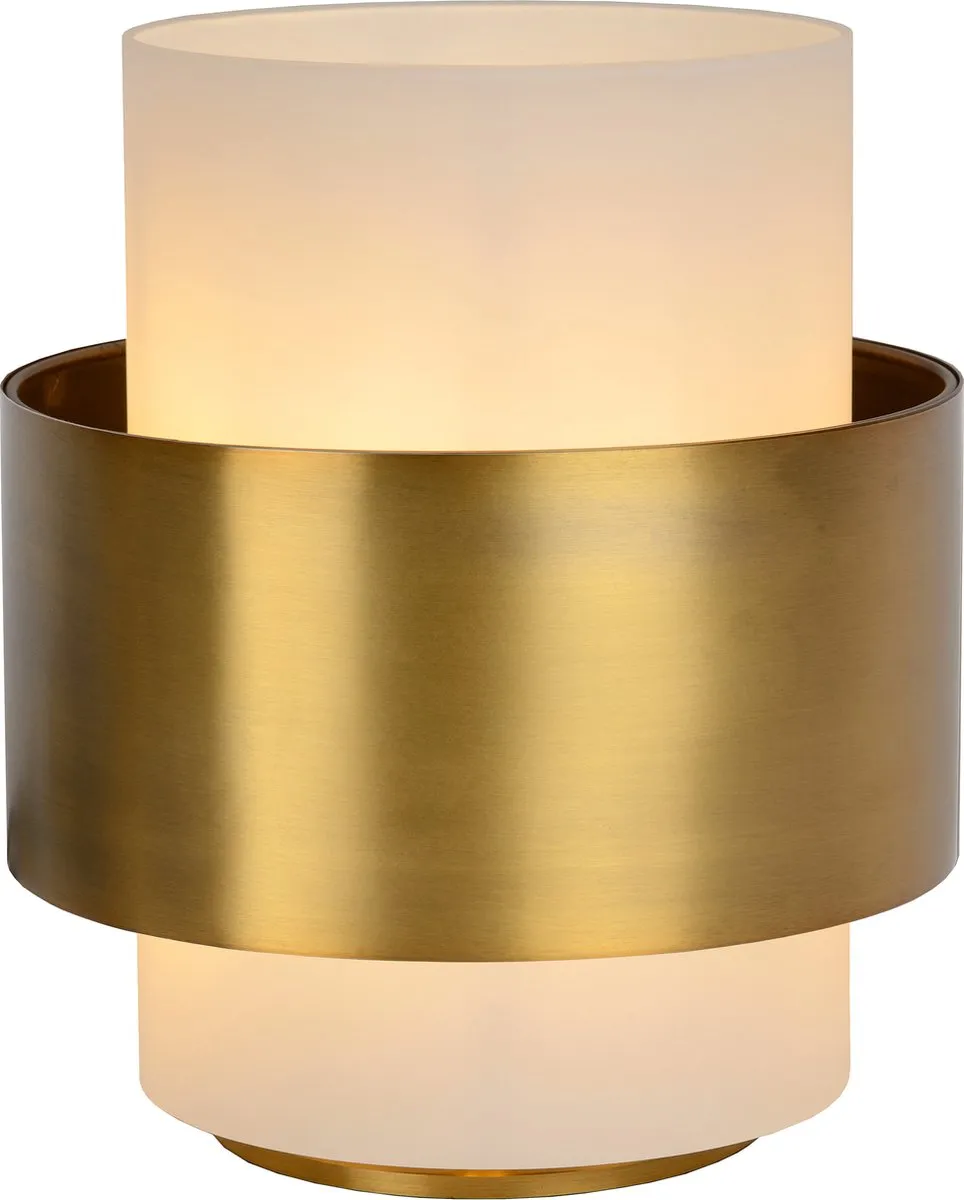 Lucide Firmin Tafellamp Ø20cm - Mat Goud/Messing