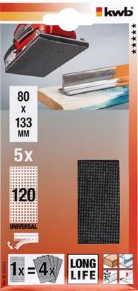 KWB Schuurgaas 80x133mm Korrel 120