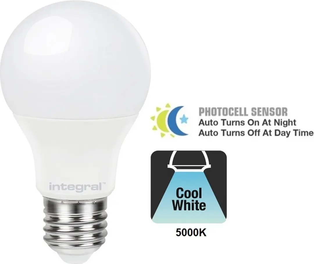 Integral Schemersensor E27 4.8W 5000K - Mat Opaal