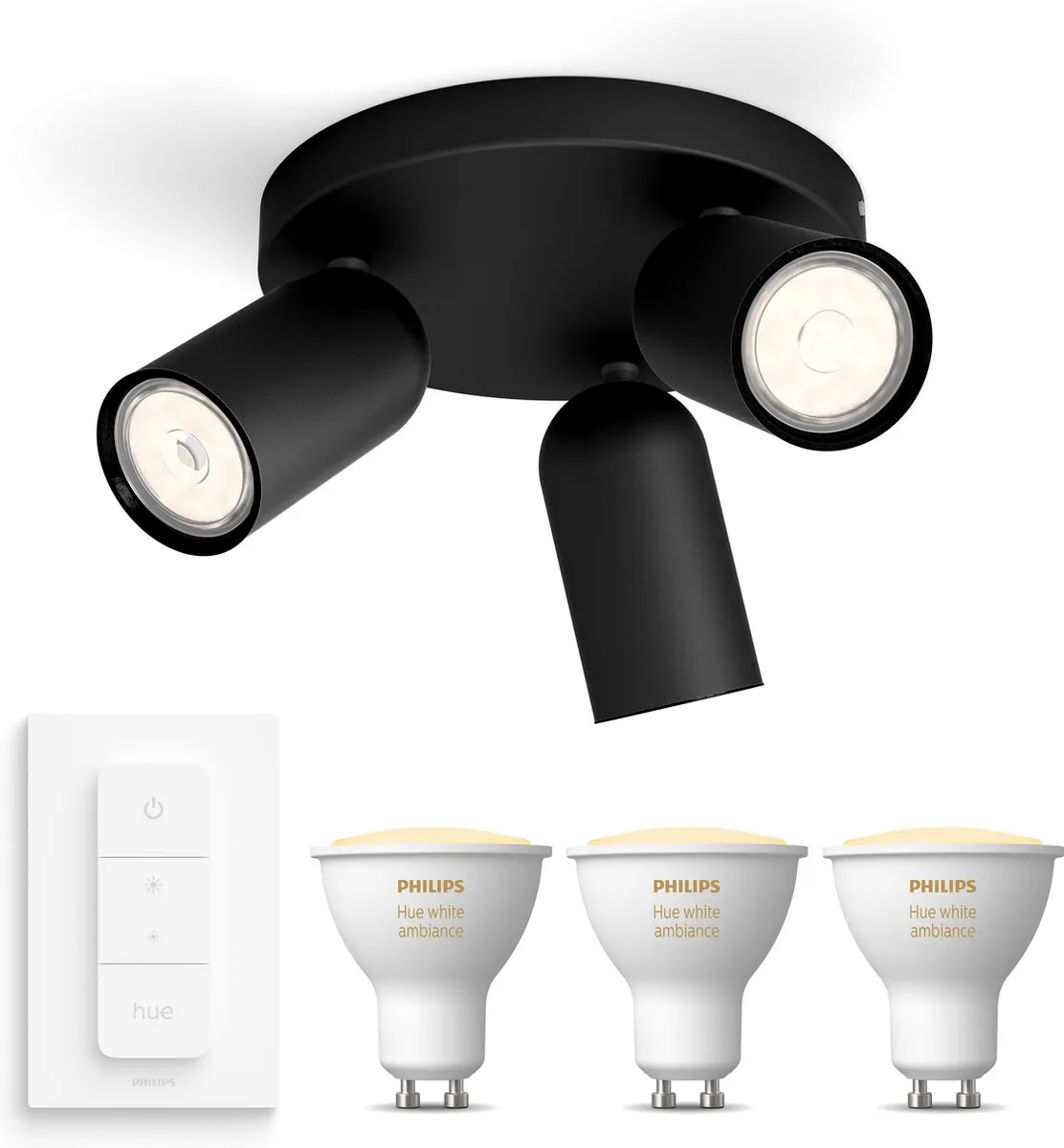 Philips Hue Pongee Opbouwspot Zwart