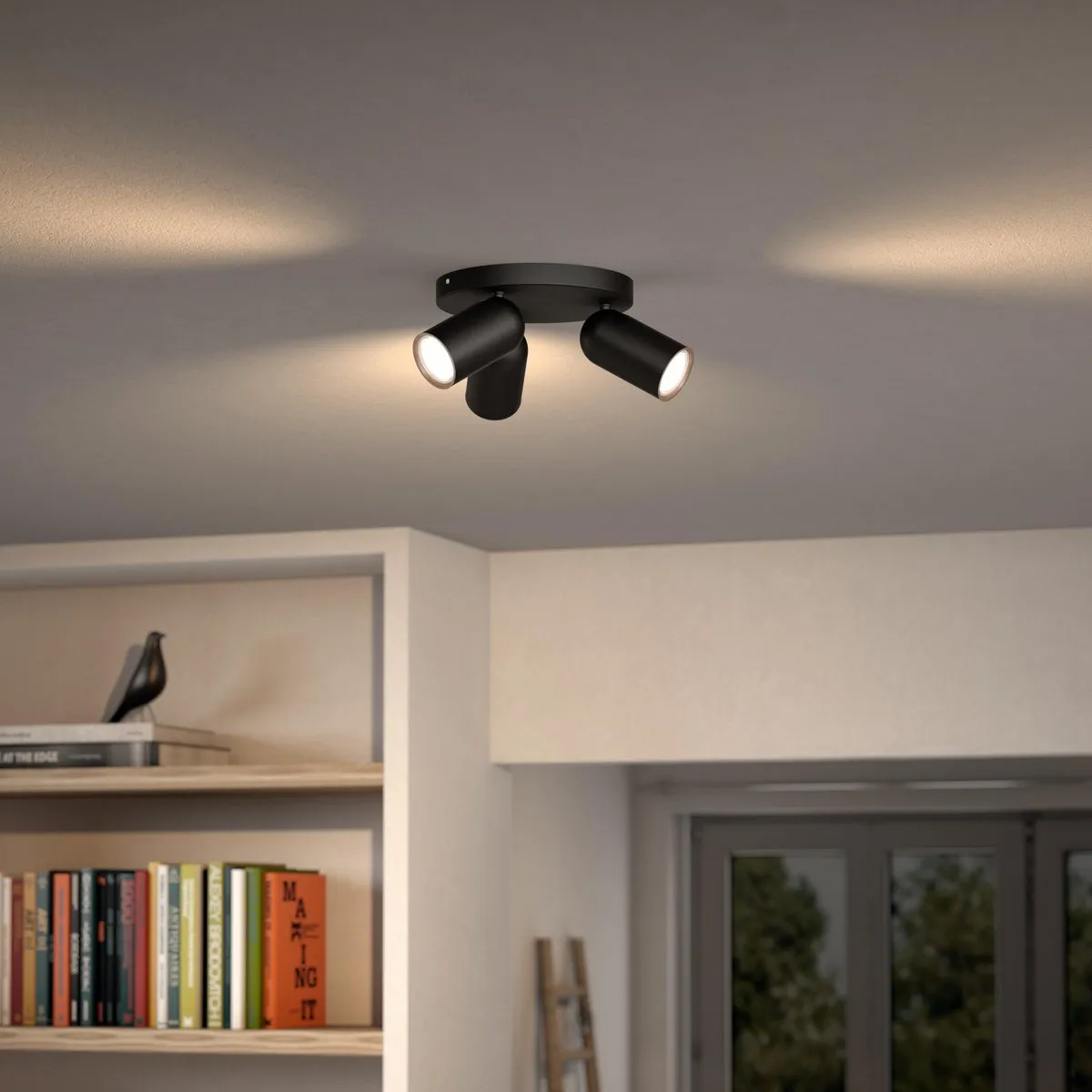 Philips Hue Pongee Opbouwspot Zwart - 3x GU10 4,2W - afbeelding 6 van 6