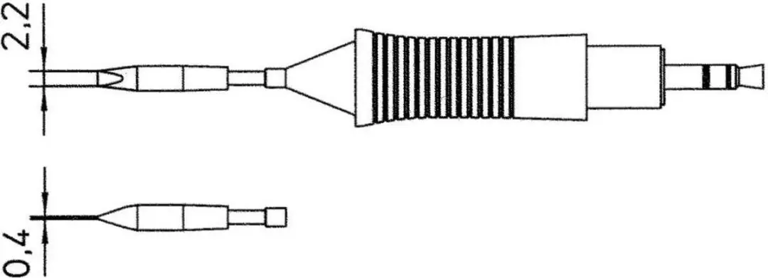 Weller RTM 022 S Soldeerpunt Beitelvorm 2.2mm - T0054460899N