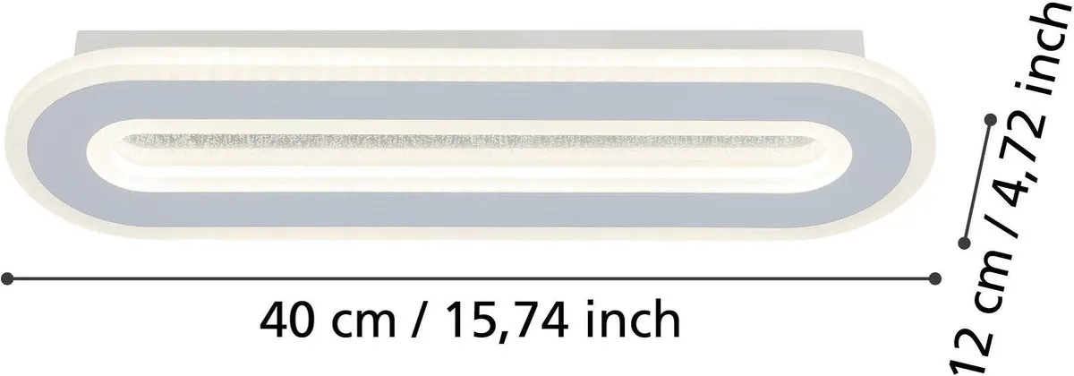 Eglo Macchioni Wandlamp 40cm - Wit/Grijs - afbeelding 6 van 6