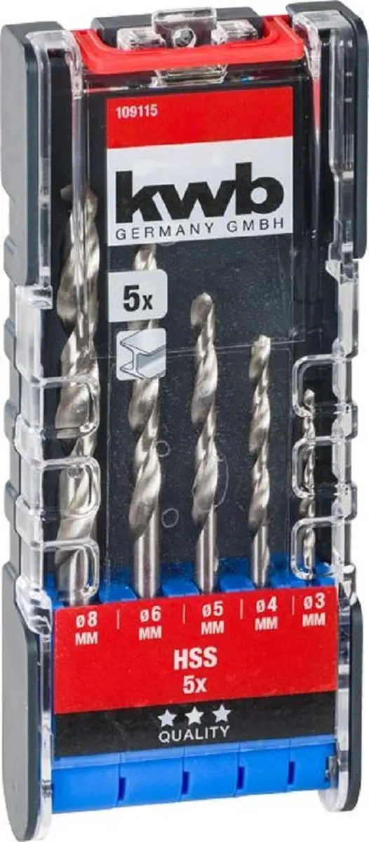 KWB HSS Metaalborenset 5-delig 109115