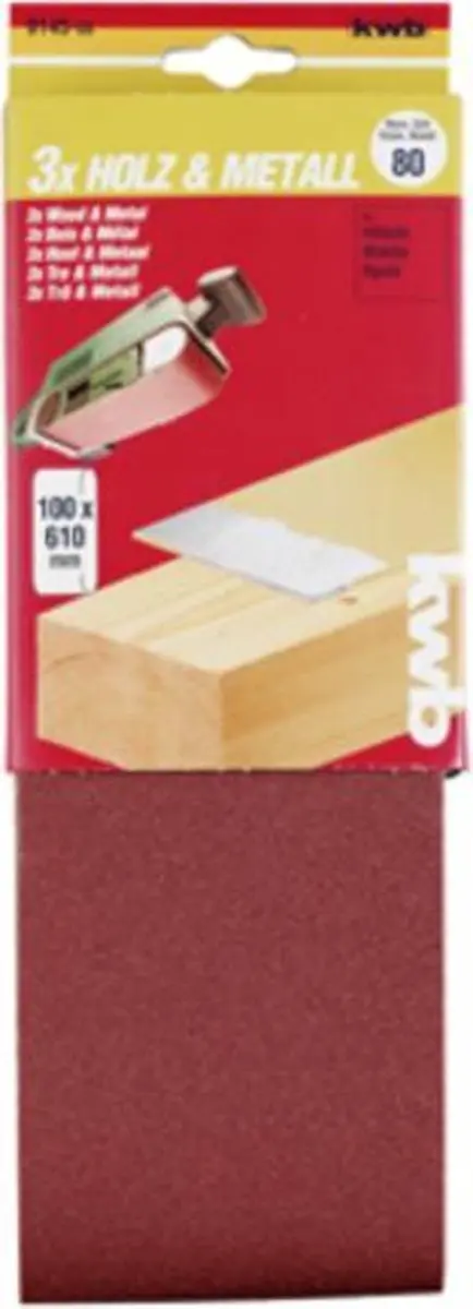KWB Schuurband K60 100x610mm - 3 Stuks