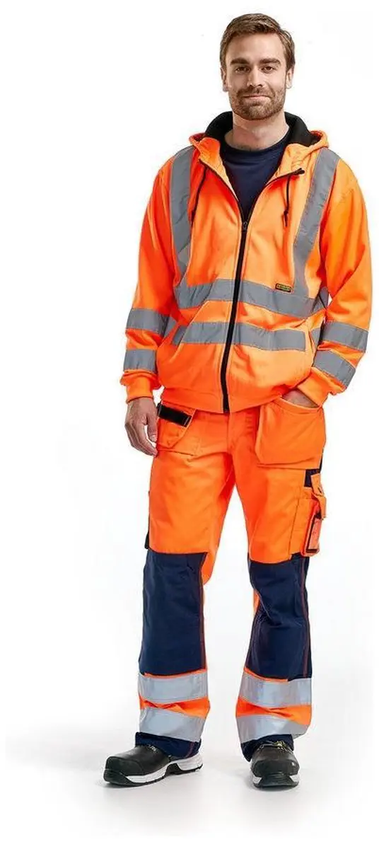 Blåkläder 3346-1974 High Vis Sweatshirt - Oranje - XS - afbeelding 6 van 6