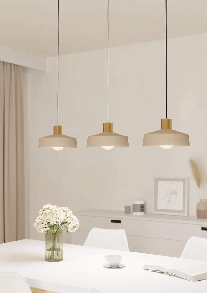 Eglo Valdiola Hanglamp E27 - 93 cm - Zand/Goud
