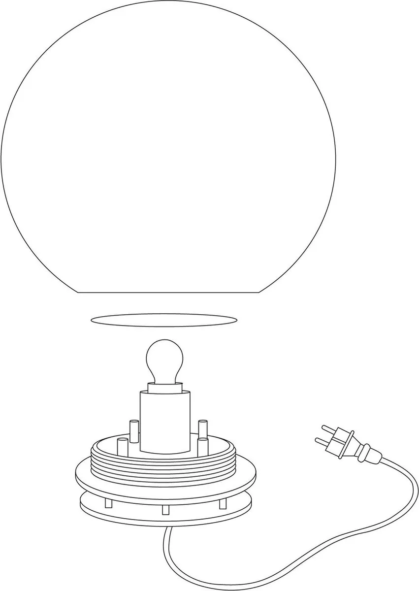 Eglo 98103 Vloerverlichting - 40W - Ø50cm - Wit