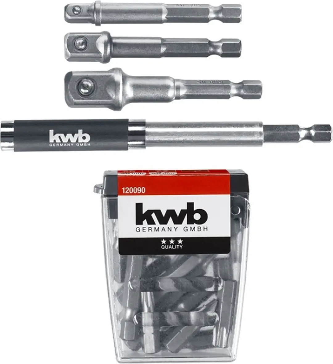 KWB Bitset 23-delig met verlengstukken en adapter