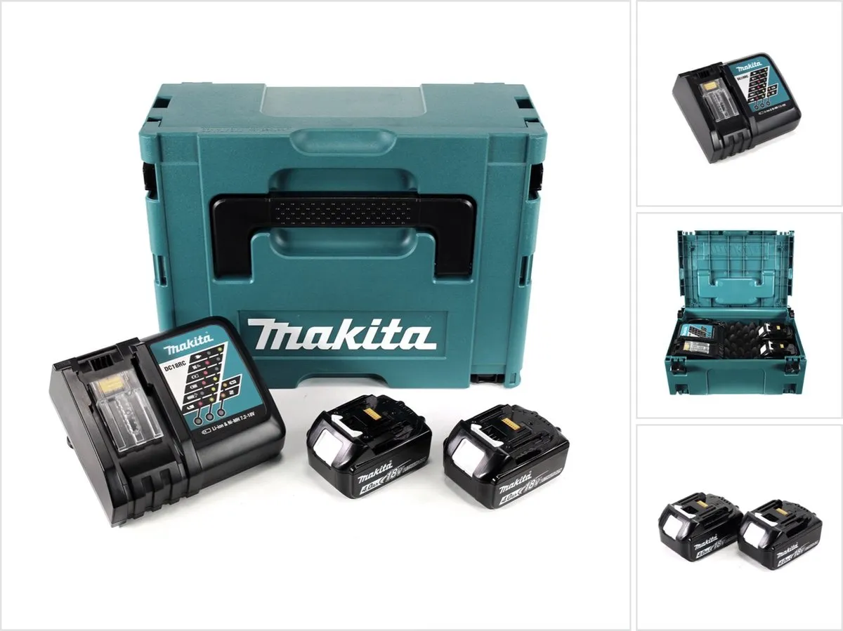 Makita 196866-5 Starterset 18V - 2x 4.0Ah Accu + Lader
