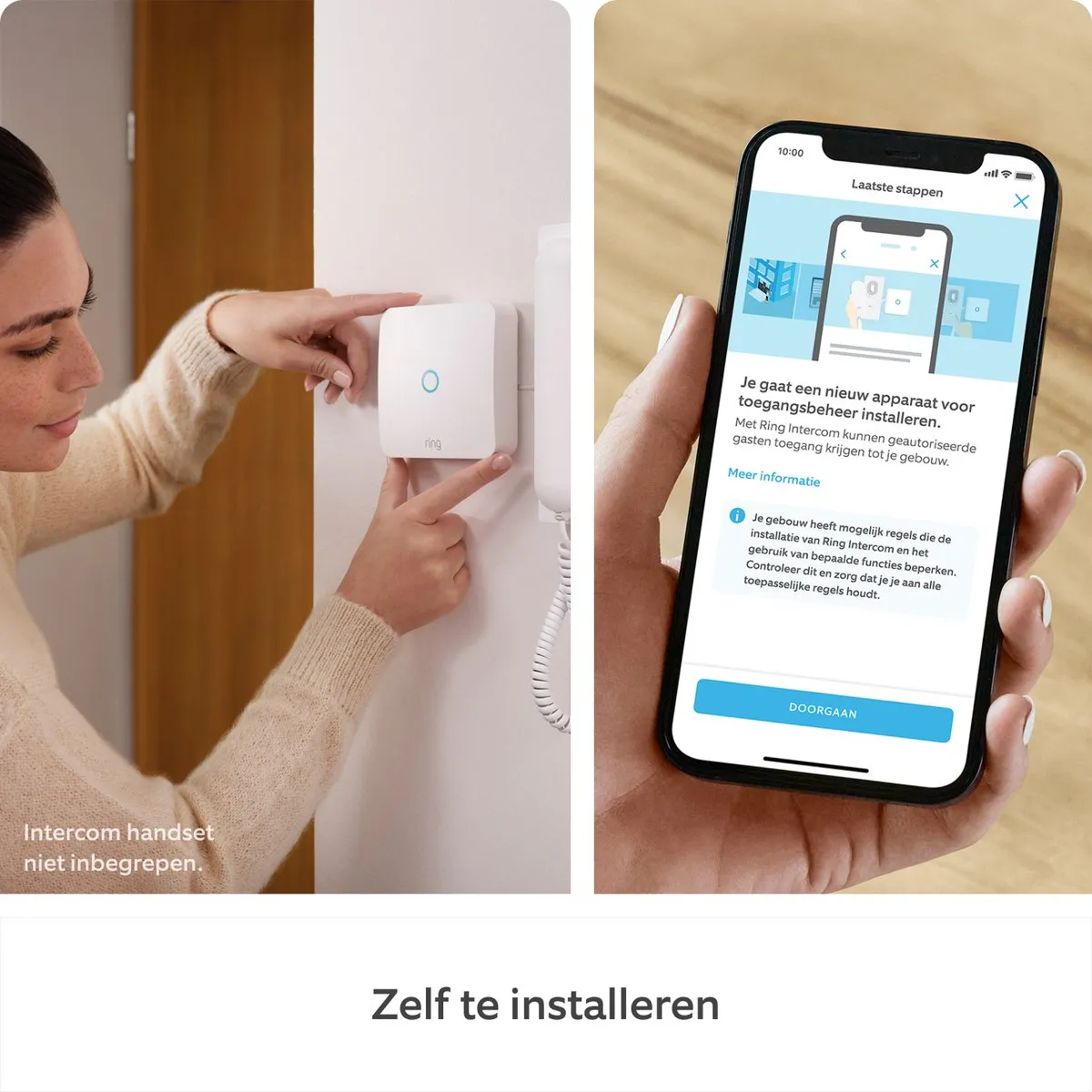 Ring Intercom Oplaadbare Batterij B0CKGQ5913 - Wit