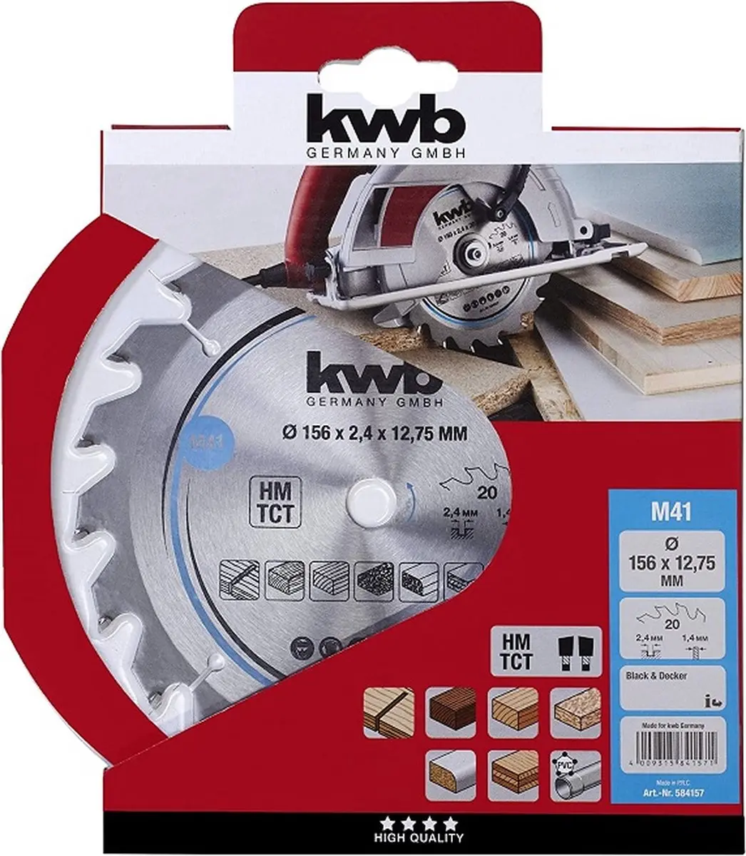 KWB Cirkelzaagblad M41 156mm - 20 Tanden