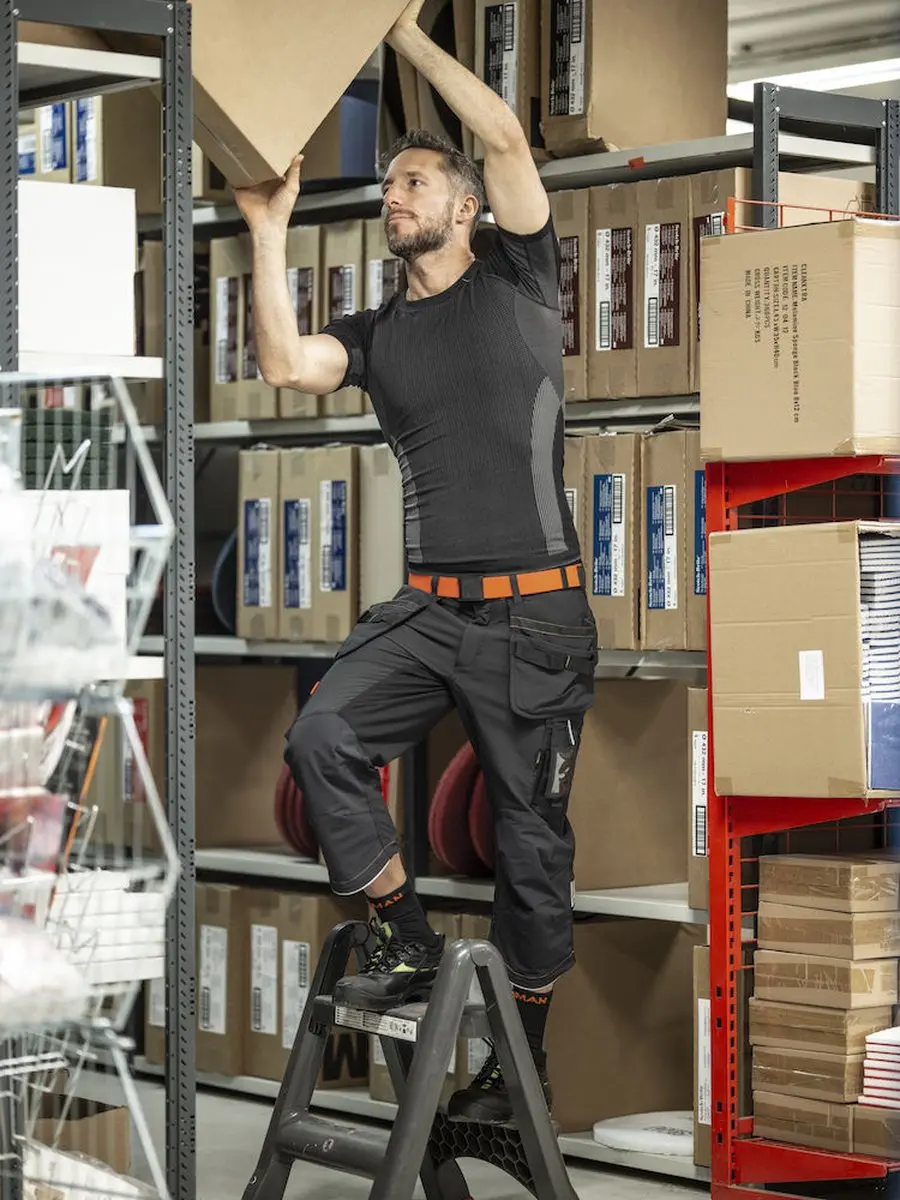 Jobman 5577 Next To Skin T-shirt - Donkergrijs/Zwart L