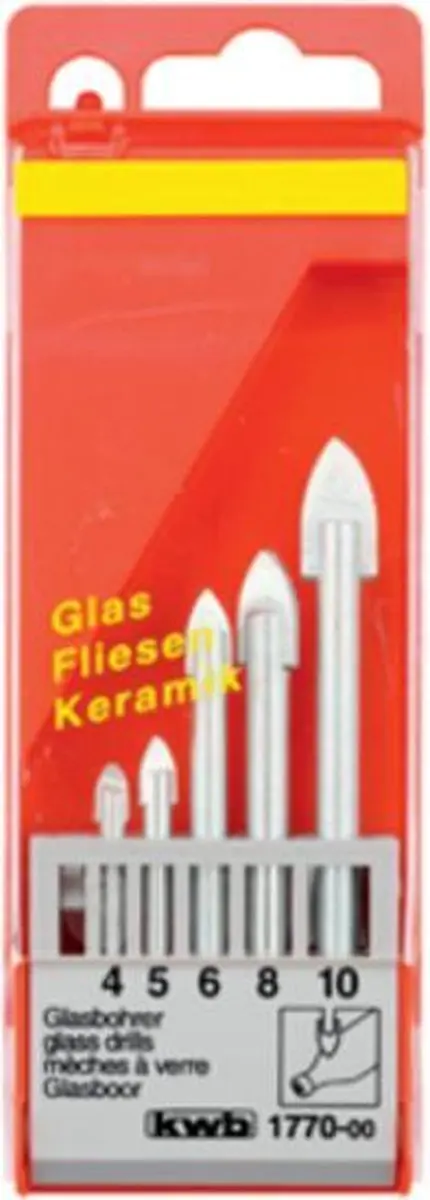 KWB Glasboorset 5-delig 4-10mm