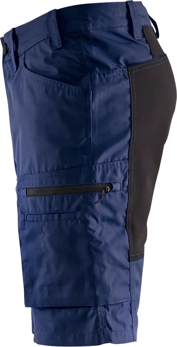 Blåkläder Service Short Stretch 1449-1845 Werkbroek - 44 - Marineblauw/Zwart