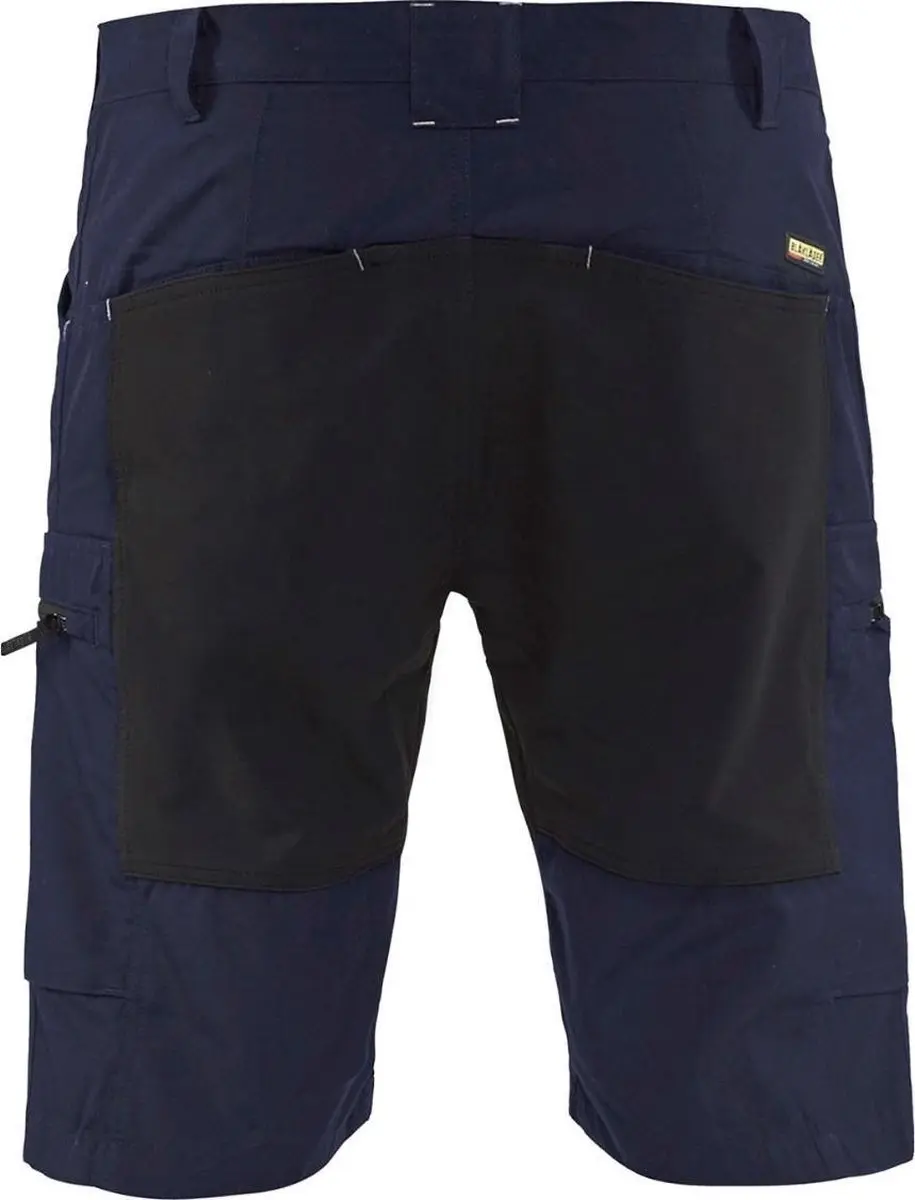 Blåkläder Service Short Stretch 1449-1845 Werkbroek - 44 - Marineblauw/Zwart