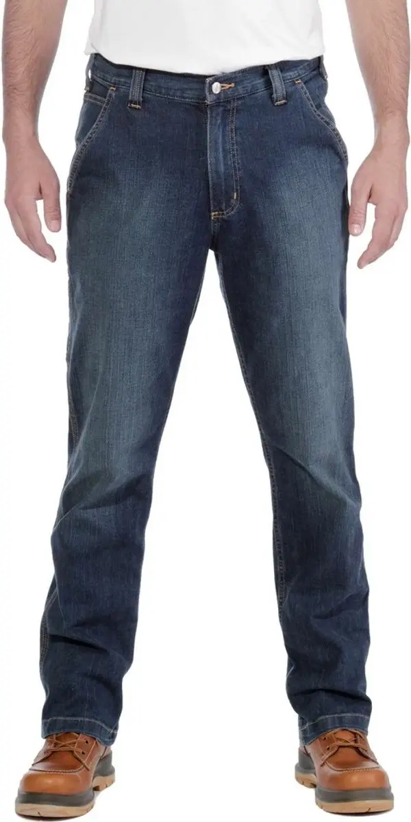 Carhartt Rugged Flex Relaxed Fit 5 Pocket Jeans - Navy - L