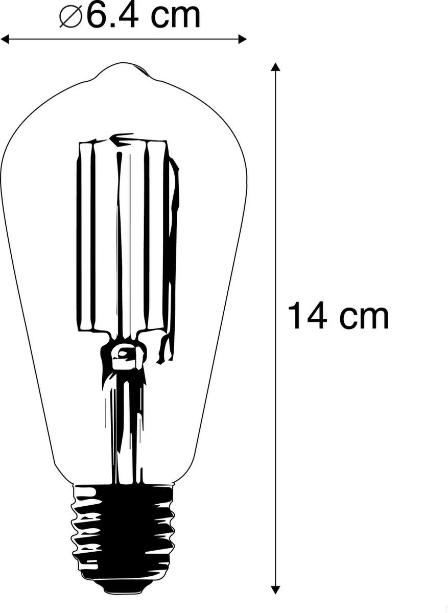 Calex Filament LED Lamp E27 - Goud - 3.8W Warm Wit 2100K - afbeelding 6 van 6