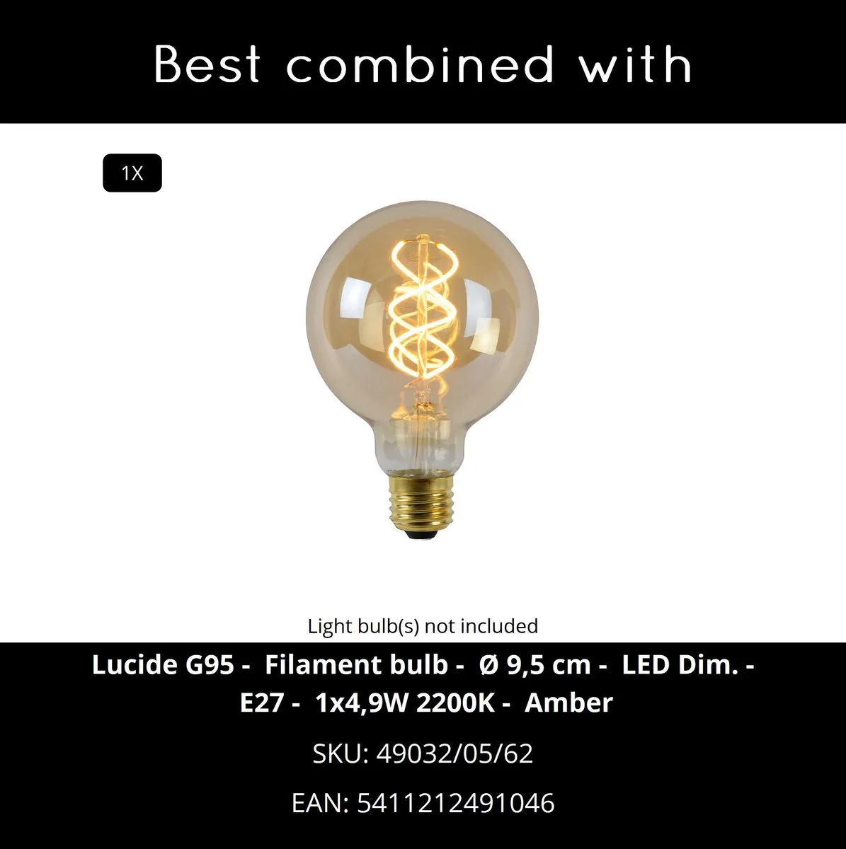 Lucide Malunga Hanglamp Ø25cm - Zwart