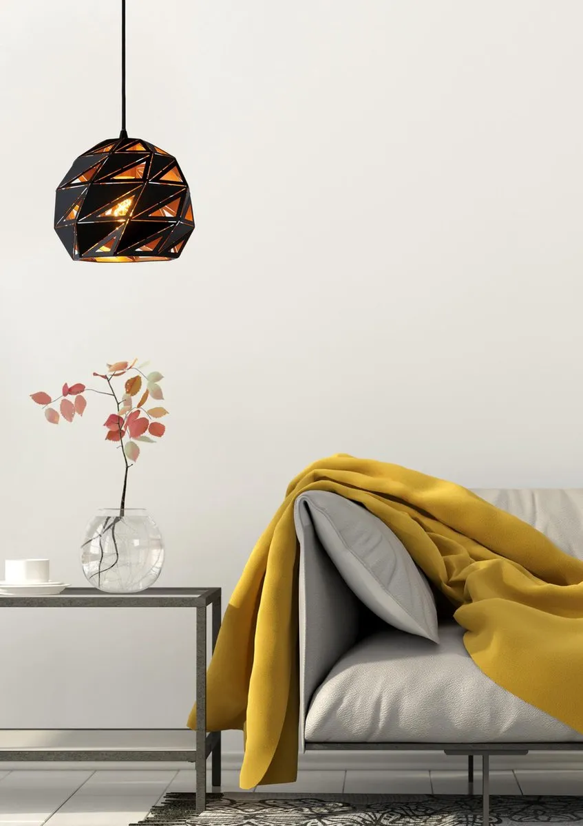 Lucide Malunga Hanglamp Ø25cm - Zwart