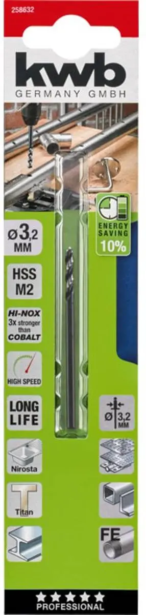 KWB Metaal-spiraalboor 3.2mm - 65mm