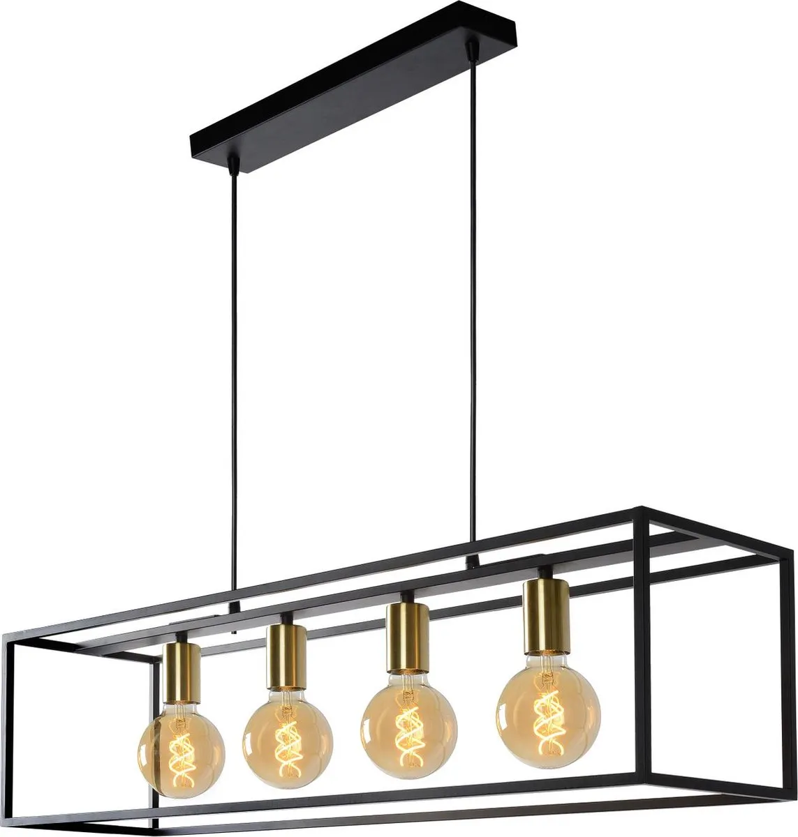 Lucide Ruben Hanglamp 4xE27 - Zwart