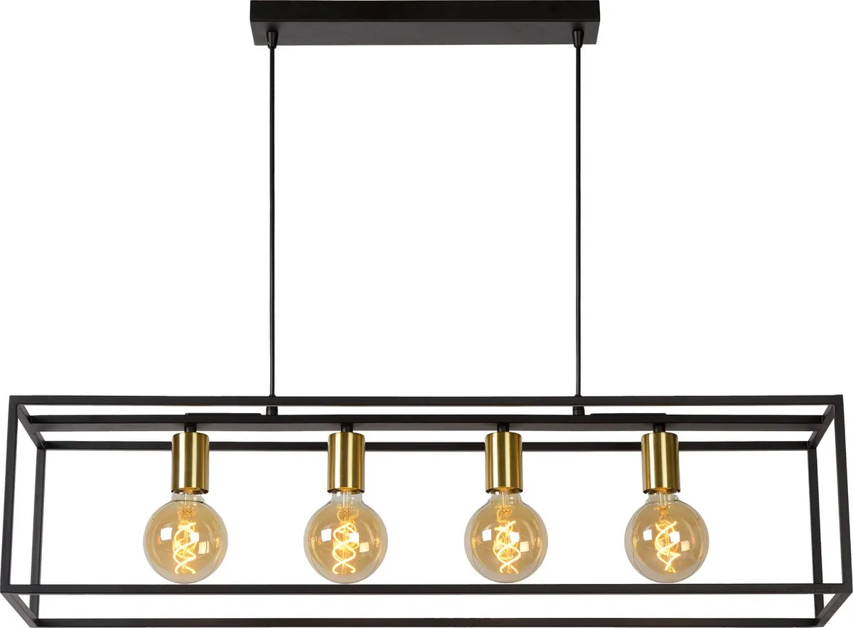 Lucide Ruben Hanglamp 4xE27 - Zwart
