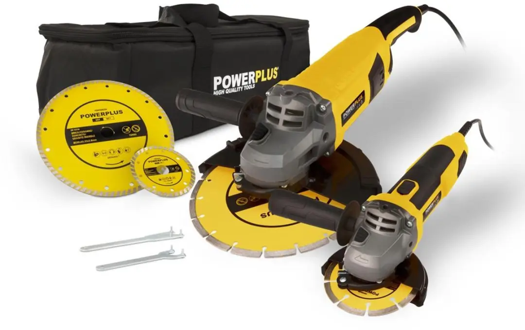 Powerplus POWX06250 Elektrische Haakse Slijper Set