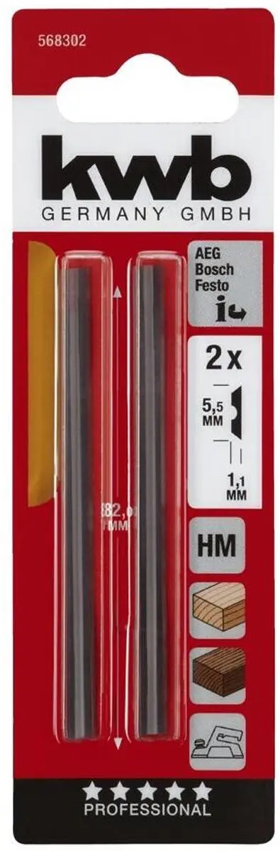 KWB Schaafmessen HM 82x5.5x1.1mm