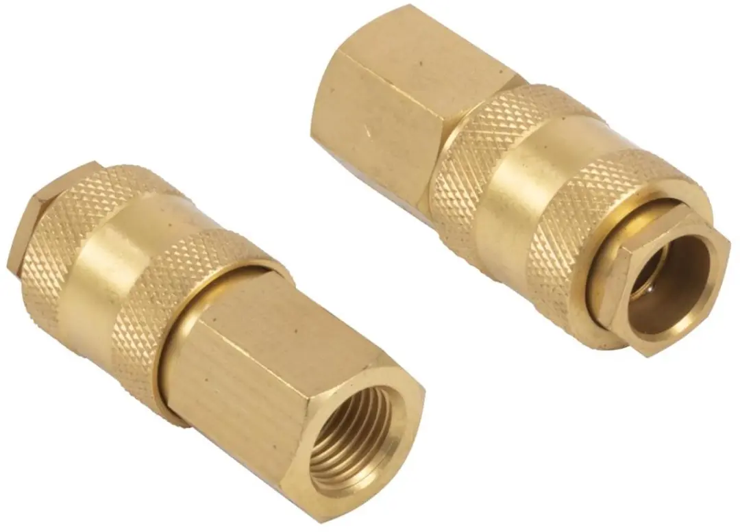 Powerplus POWAIR0255 Universele Snelkoppeling 1/4" - 2 Stuks - Koper