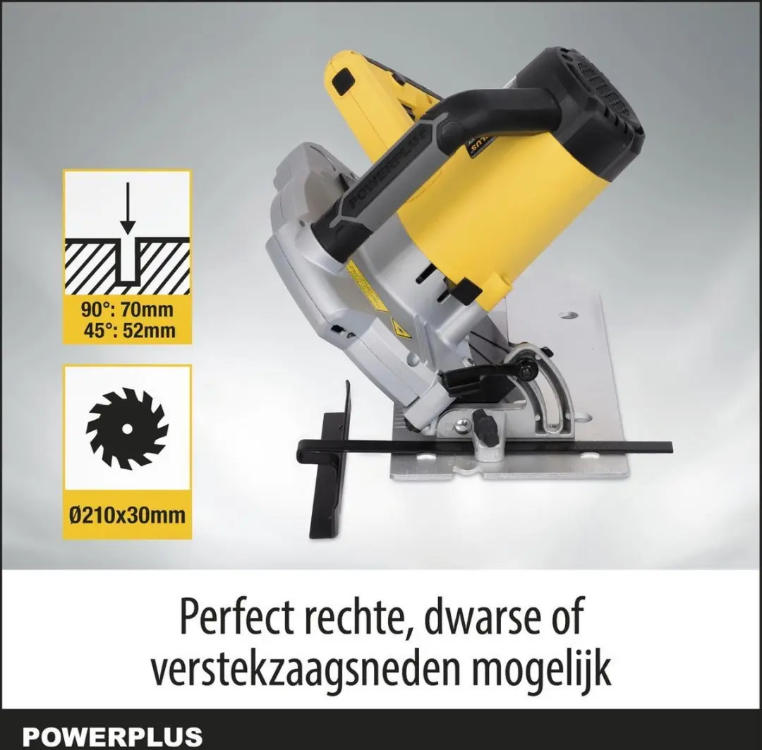 Powerplus POWX0550 Elektrische Cirkelzaag 1800W - Ø210mm