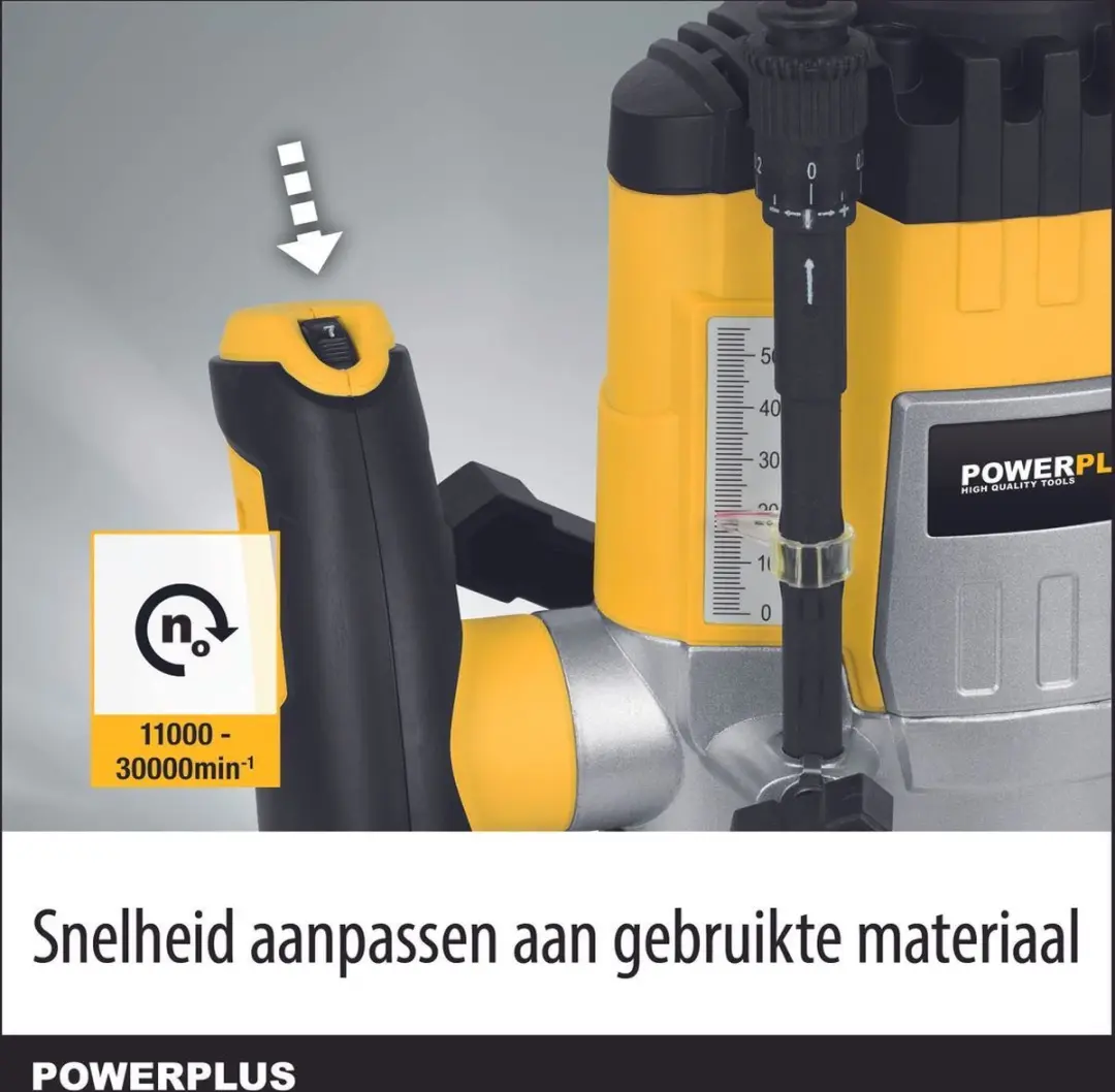 Powerplus POWX0910 Bovenfrees 1200W - 35mm - Geel