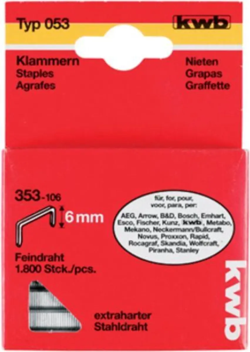 KWB Nieten Hard Type 053C 10mm - 1200 Stuks